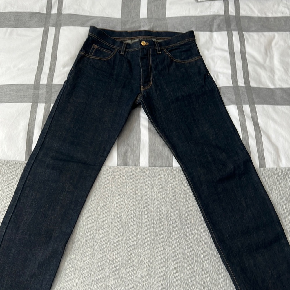 Authentic Tom Ford Mens Jeans TF002 Size 50 Gold Button Made in Italy.